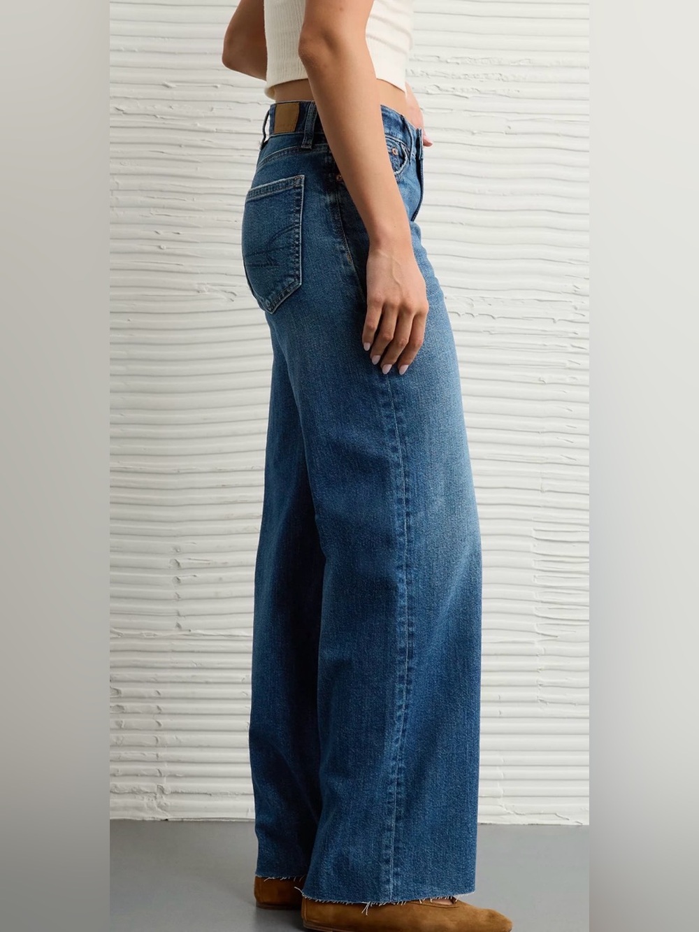 American Eagle Outfitters Dreamy Drape Wide Leg Super High Waist Jeans NWT
